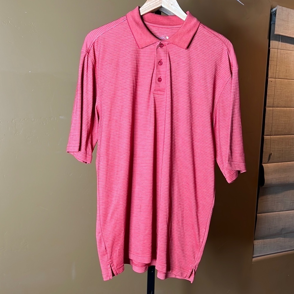 Arnold Palmer Red Stripe Polo Size Large